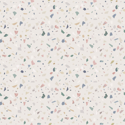 Ivory Terrazzo Basic Peel and Stick Removable Wallpaper