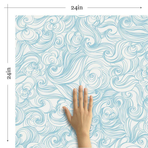 Blue Japanese Basic Removable Wallpaper 5029| Walls By Me