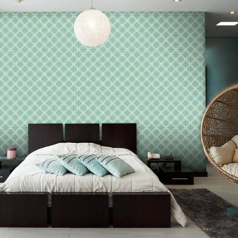 White Geometric Basic Removable Wallpaper 2369| Walls By Me