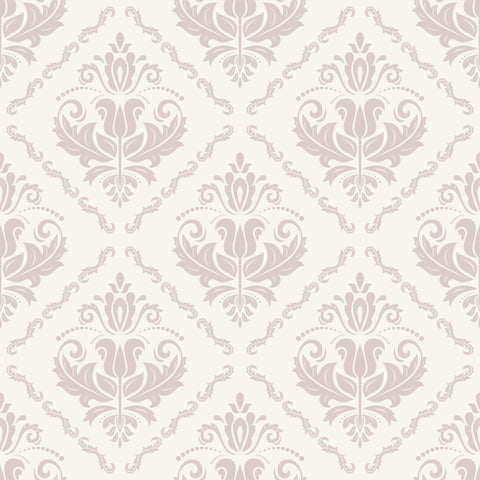 Creamy Beige Damask Basic Removable Wallpaper 2413| Walls By Me