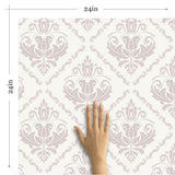 Creamy Beige Damask Basic Removable Wallpaper 2413| Walls By Me