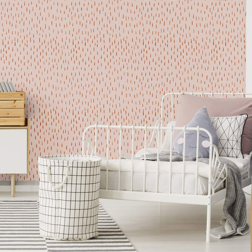 Coral Rusty Rain Drops Basic Removable Wallpaper 23_b | Walls By Me