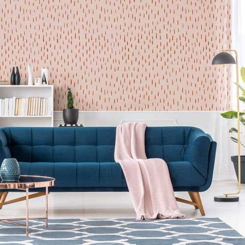 Coral Rusty Rain Drops Basic Removable Wallpaper 23_b | Walls By Me