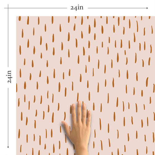 Coral Rusty Rain Drops Basic Removable Wallpaper 23_b | Walls By Me