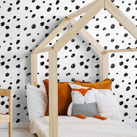 White and Black Seamless Basic Removable Wallpaper 2232| Walls By Me
