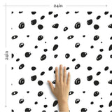 White and Black Seamless Basic Removable Wallpaper 2232| Walls By Me