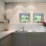 Brown and Beige Geometric Basic Peel and Stick Removable Wallpaper