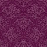 Purple Damask Basic Removable Wallpaper 0186| Walls By Me