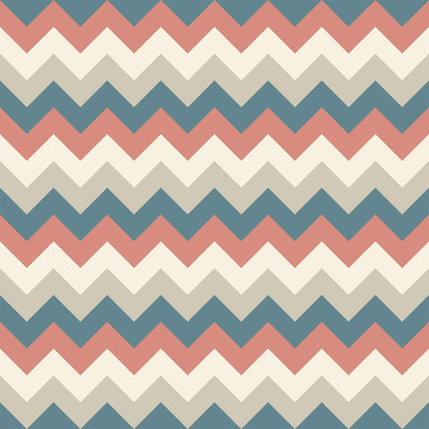 Beige and Blue Chevron Peel and Stick Removable Wallpaper
