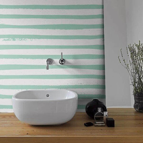 Blue Striped Removable Wallpaper 2414| Walls By Me