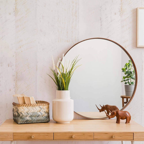 Beige Faux Wood Peel and Stick Removable Wallpaper