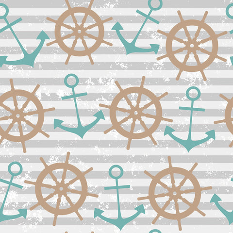 Beige and Grey Striped Nautical Peel and Stick Removable Wallpaper