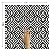 Black Textured Geometric Peel and Stick Removable Wallpaper