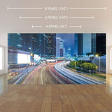 Blue City Landscape Peel and Stick Removable Wall Mural 9278