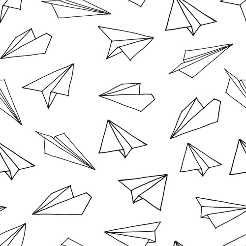 White and Black Retro Children Peel and Stick Removable Wallpaper