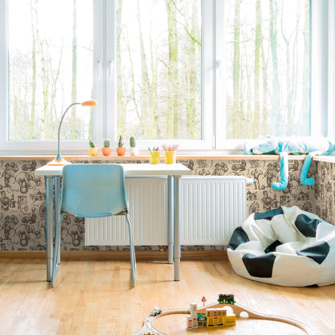 Tan Circus Children Removable Wallpaper 0156| Walls By Me