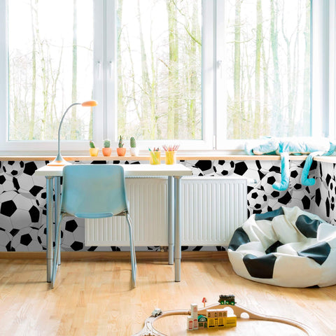 White and Black Sports Children Removable Wallpaper 1861| Walls By Me