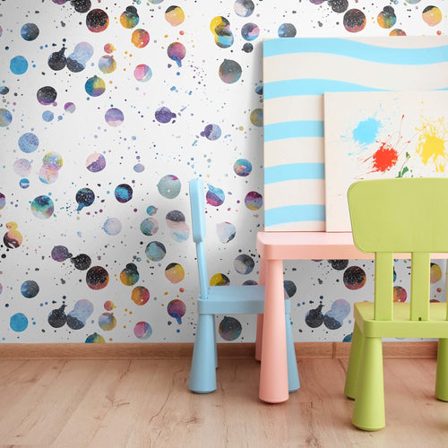 White Abstract Children Removable Wallpaper 7012| Walls By Me