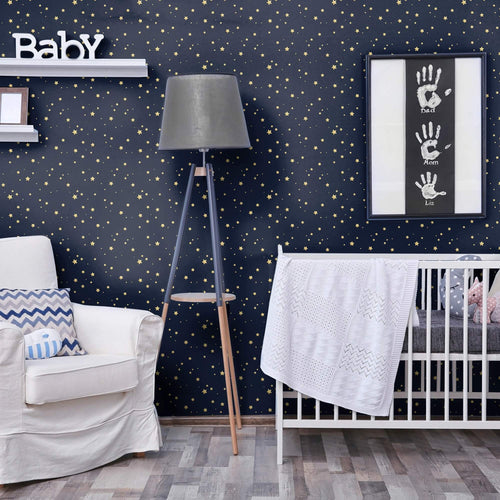 Yellow Star Children Peel and Stick Removable Wallpaper