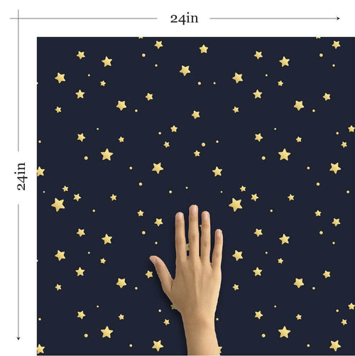 Yellow Star Children Peel and Stick Removable Wallpaper
