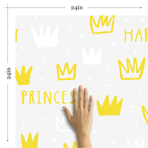 White and Gold Royalty Children Removable Wallpaper 9328| Walls By Me