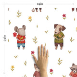 Green and Red Animals Children Removable Wallpaper 0340| Walls By Me