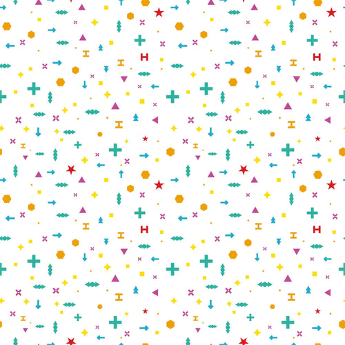 White Geometric Children Removable Wallpaper 2174| Walls By Me