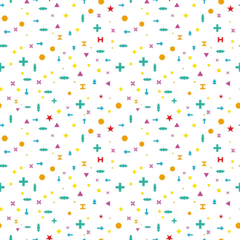 White Geometric Children Removable Wallpaper 2174| Walls By Me