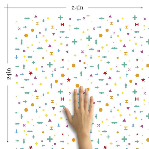 White Geometric Children Removable Wallpaper 2174| Walls By Me