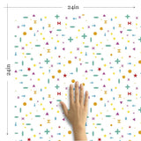 White Geometric Children Removable Wallpaper 2174| Walls By Me