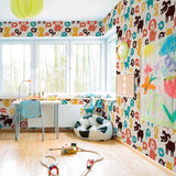 Orange and Brown Animals Children Removable Wallpaper 4028| Walls By Me