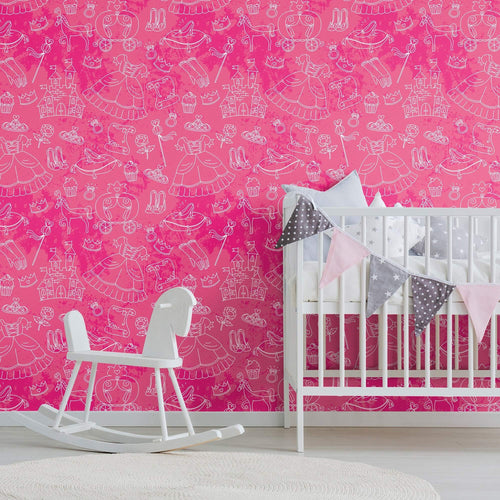 Pink Royalty Children Removable Wallpaper 9469| Walls By Me
