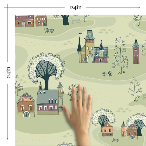 Green Map Children Removable Wallpaper 6751| Walls By Me