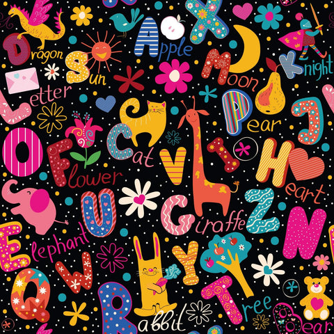 Neon Fantasy Children Peel and Stick Removable Wallpaper