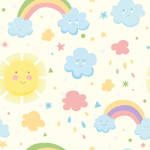 Wallpaper Sample for Kids Yellow, Beige and Similar Tones 001