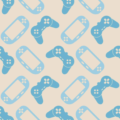 Blue Gaming Children Peel and Stick Removable Wallpaper