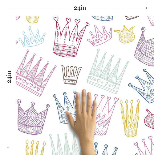 White Royalty Children Peel and Stick Removable Wallpaper