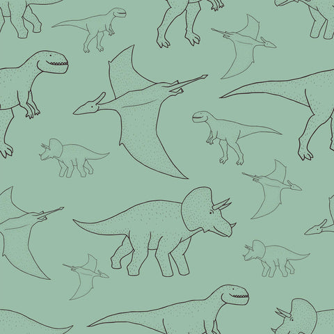 Green Animals Children Peel and Stick Removable Wallpaper