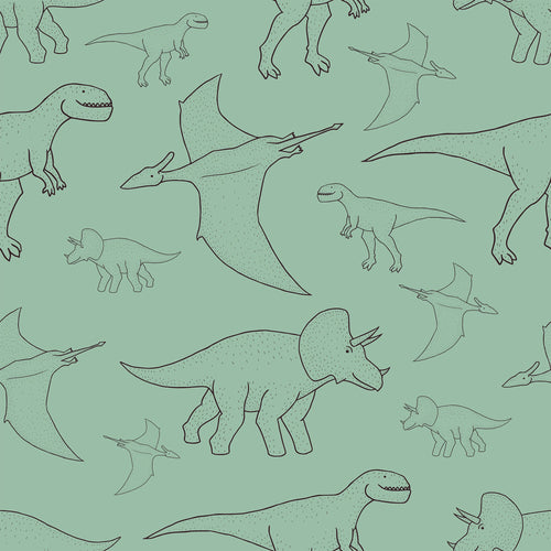 Wallpaper Sample for Kids Green and Similar Tones 001