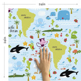 Blue Wildlife Children Removable Wallpaper 6350| Walls By Me