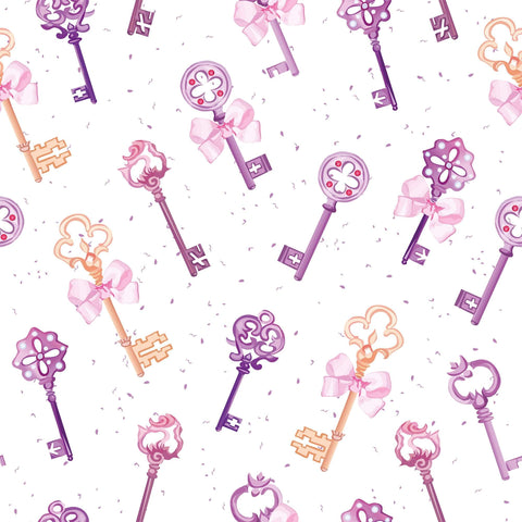 Gold and Purple Keys Children Removable Wallpaper 4556| Walls By Me
