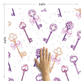 Gold and Purple Keys Children Removable Wallpaper 4556| Walls By Me