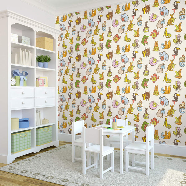 Children Room Wallpaper, Animals & Balloon Theme, Customised