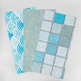Wallpaper Sample for Bathroom Blue and Similar Tones 001