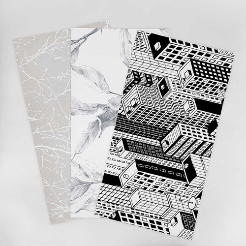 Wallpaper Sample for Bedroom Black and White , Gray and Similar Tones 001