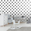 Black and White Dots Baby Peel and Stick Removable Wallpaper