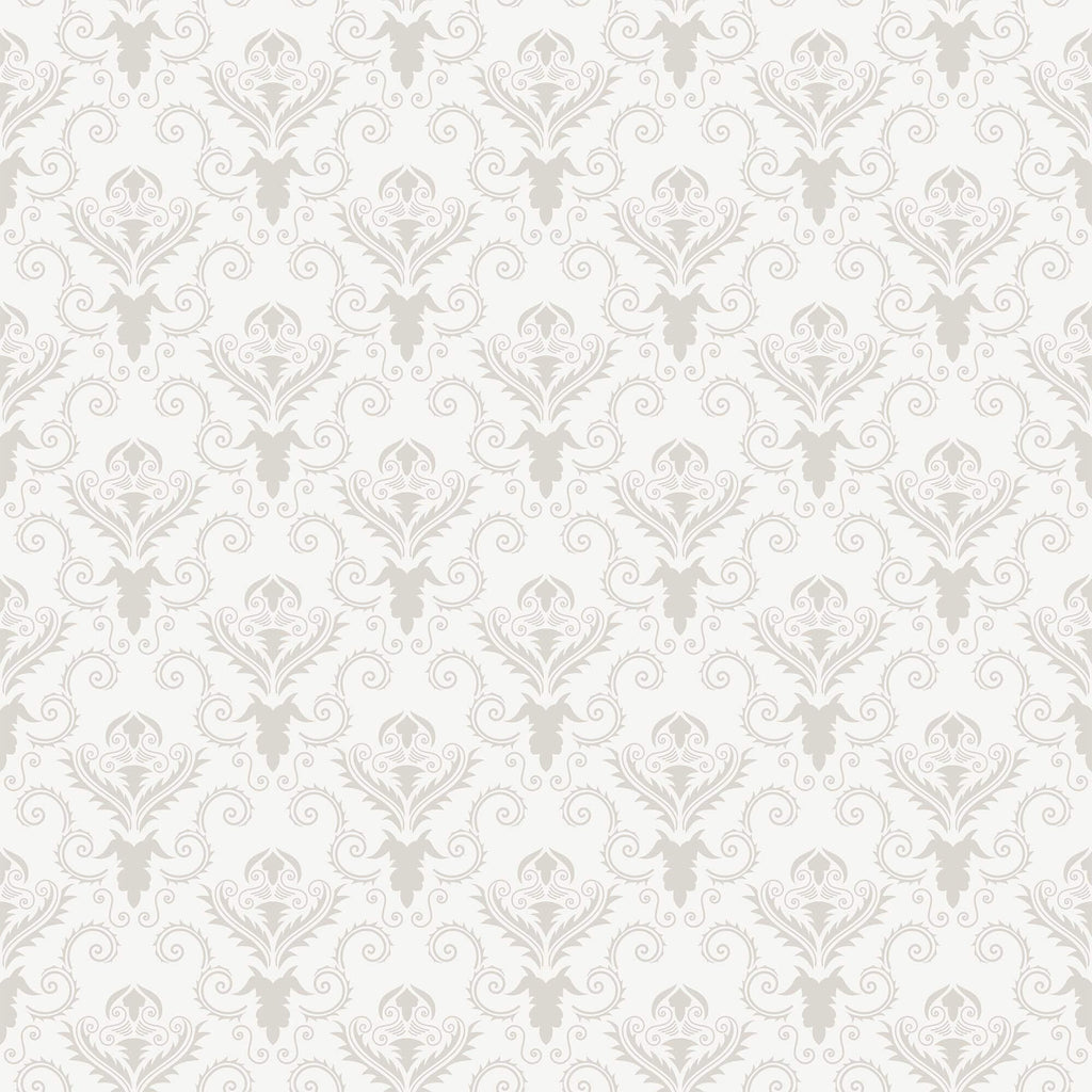 Stick & Peel Wallpaper: Beige and Taupe Damask | Wall By Me