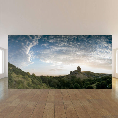 Blue and Green Landscape Peel and Stick Removable Wall Mural 3113