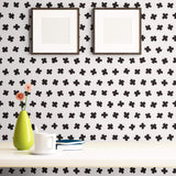 Black Geometric Basic Peel and Stick Removable Wallpaper