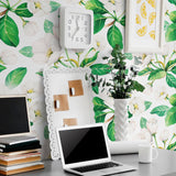 White and Yellow Textured Floral Removable Wallpaper 9286| Walls By Me